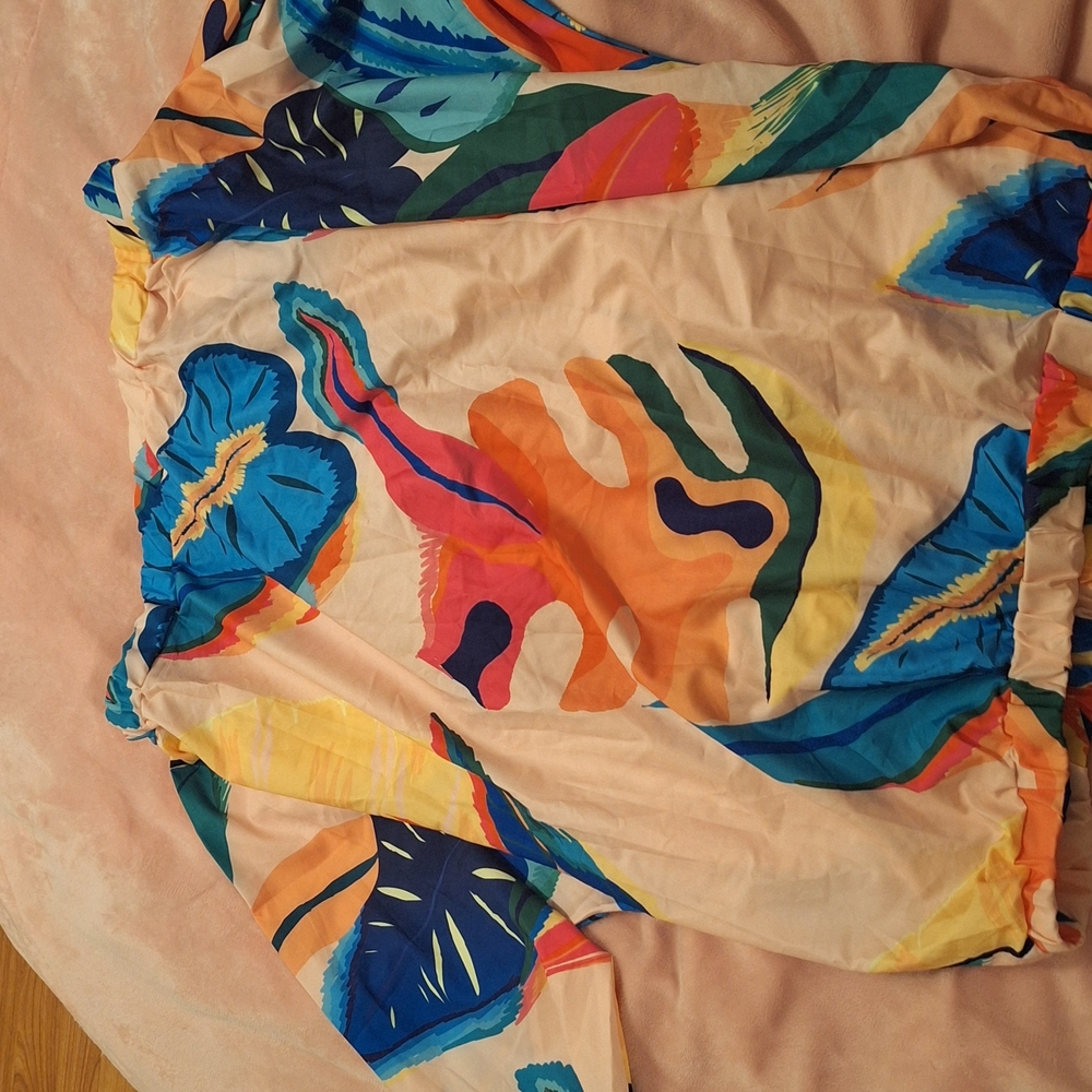 Colorful Abstract Print Dress